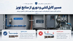 مسیر کابلکشی چگونه روی نویز تأثیر میگذارد؟