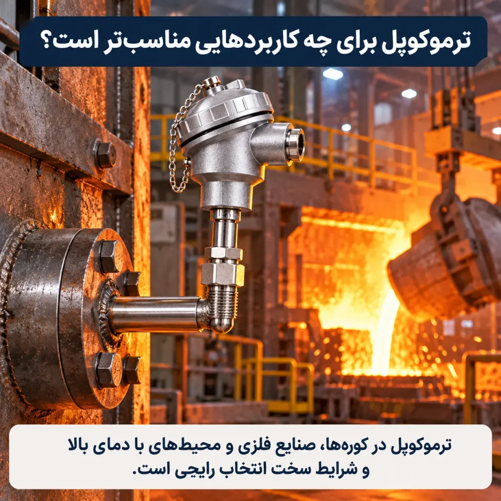 ترموکوپل برای چه کاربردهایی مناسب‌تر است؟