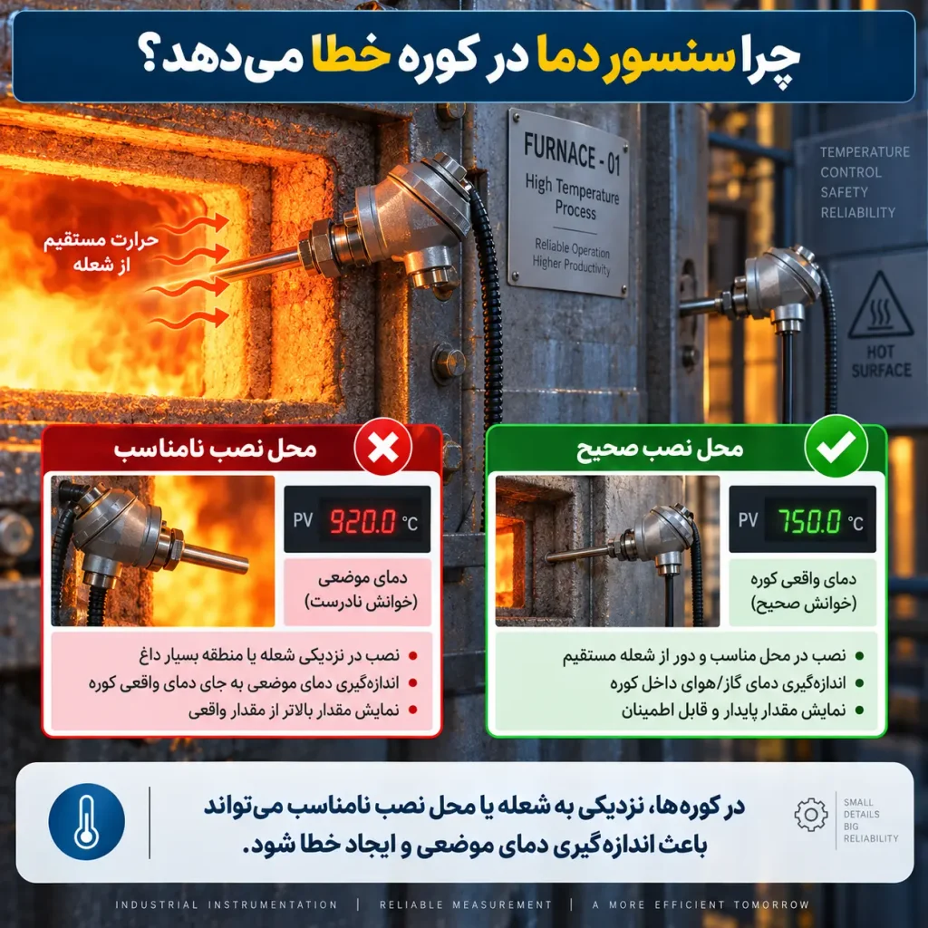 چرا سنسور دما در کوره خطا می‌دهد؟