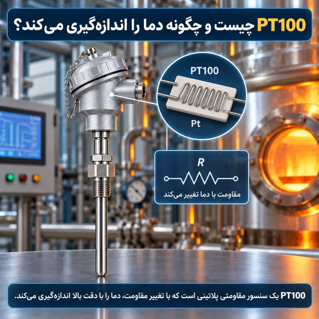 PT100 چیست و چگونه دما را اندازه‌گیری می‌کند؟