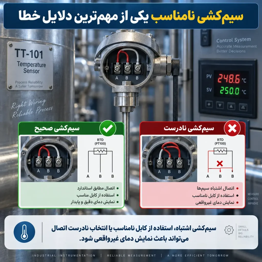 سیم‌کشی نامناسب یکی از مهم‌ترین دلایل خطا